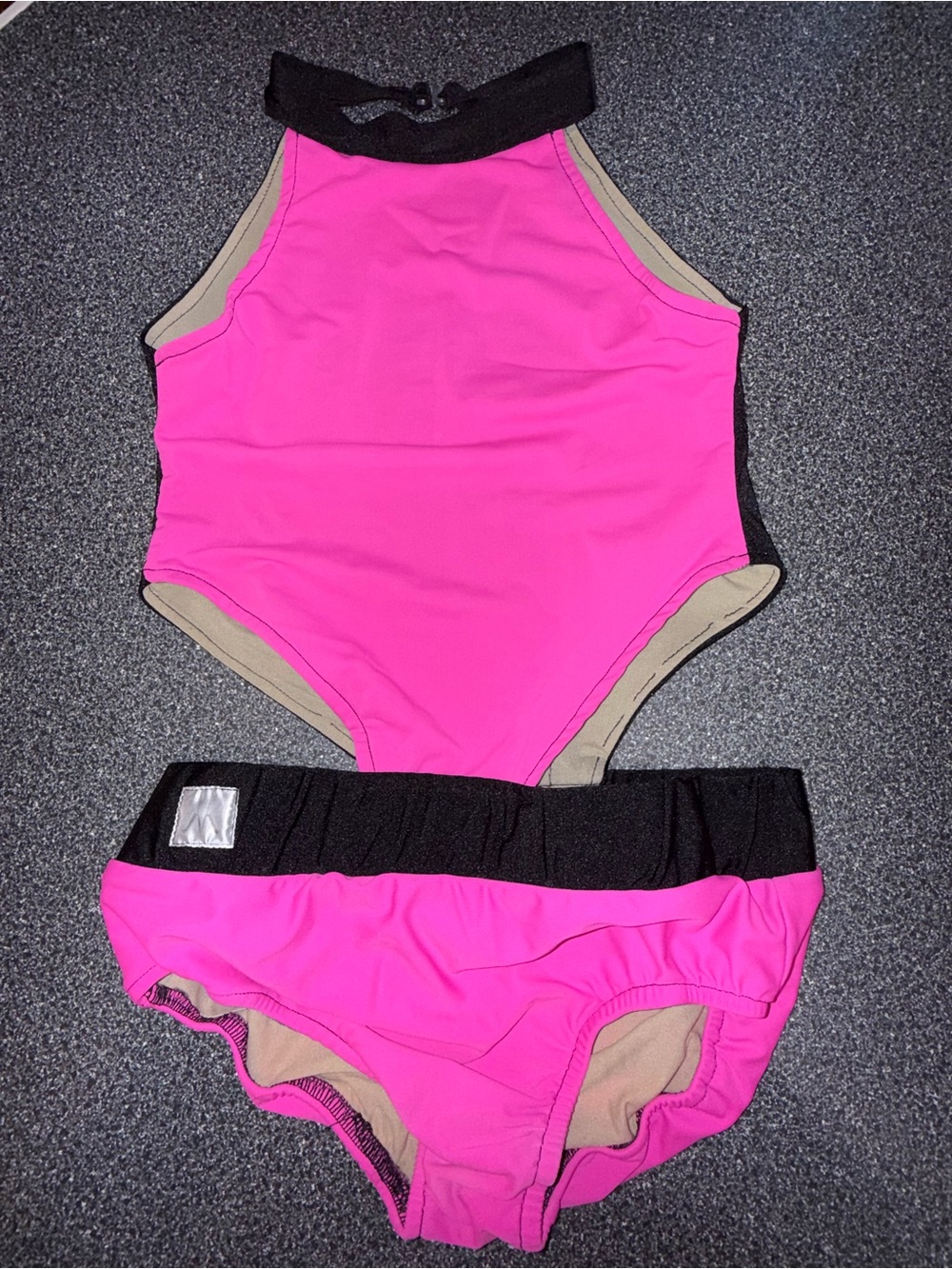 Kandi Kouture Hot Pink One Piece Dance Leotard Size Child Medium